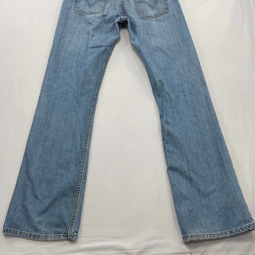 Levi's Jeans 527 Low Boot Cut Light Wash Denim Blue Mens W32 L34